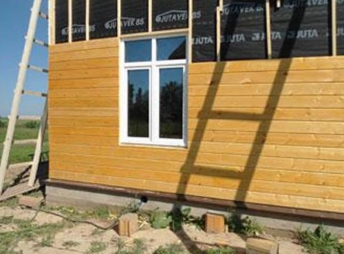 Наружная отделка фасада каркасного дома